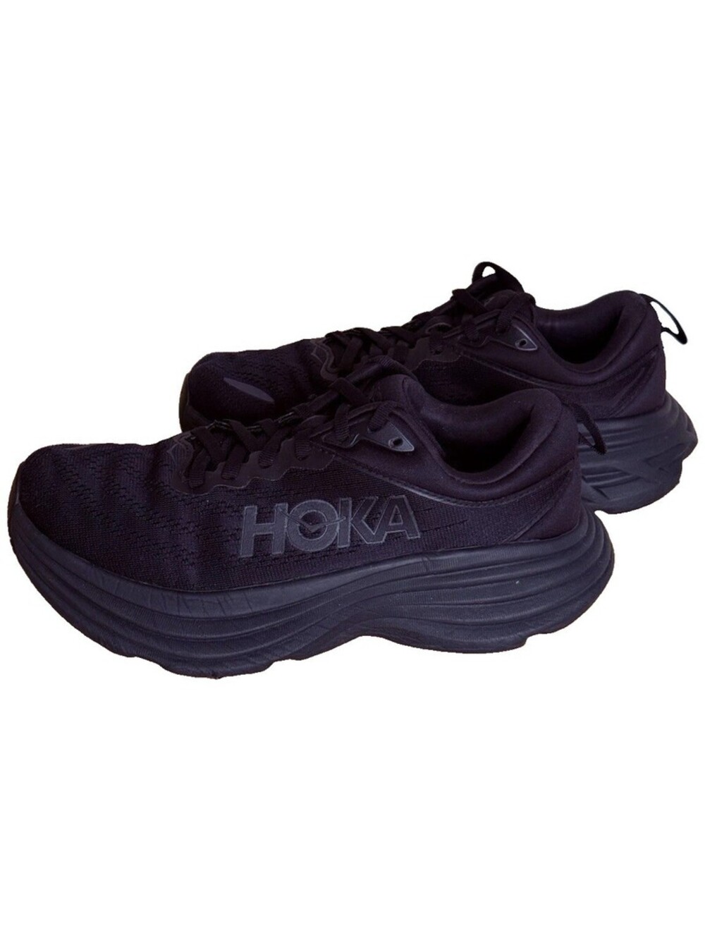 HOKA Bondi 8 Wide Women’s 7D Black Black Running Shoes 1127954 Sneakers
